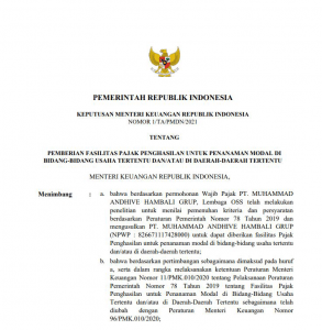 surat pengajuan tax allowance