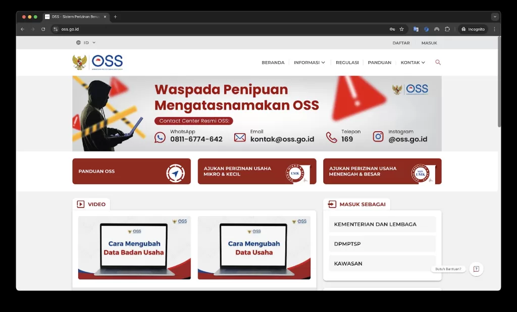 Cara Merubah KBLI di NIB OSS yang Sudah Terbit