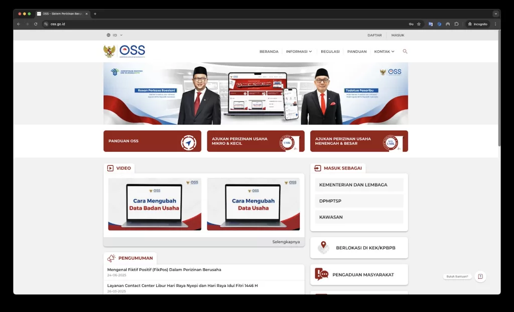 Cara Melakukan Perubahan Alamat Perusahaan Di OSS
